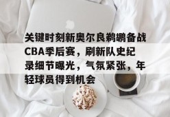 AYX SPORTS-包含关键时刻新奥尔良鹈鹕备战CBA季后赛，刷新队史纪录细节曝光，气氛紧张，年轻球员得到机会的词条